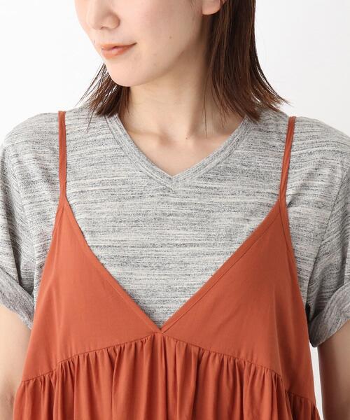 BASECONTROL（ベースコントロール）の「◆【WEB限定】ティアード　マキシ丈　キャミワンピース（ワンピース・レディース・ダークブラウン/ブラック/ダークオレンジ・99）」の4枚目の写真