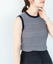 IENA | ハイツイストリブボーダープルオーバー◆(ニット/セーター)