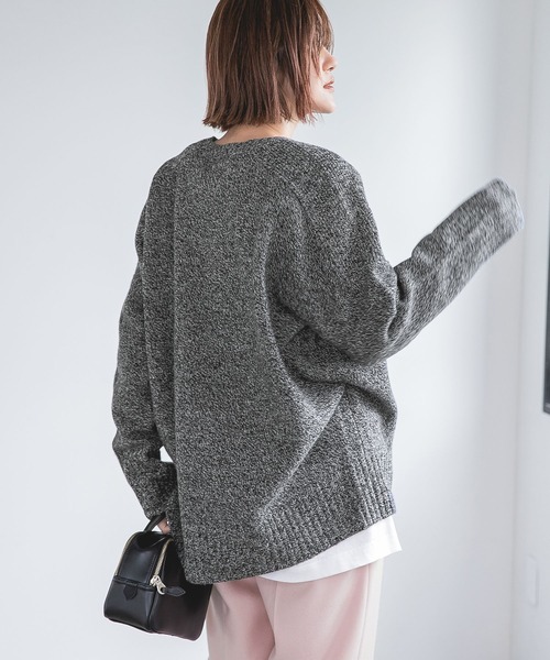 1033】アナイ ビスコースチェックラッフル ブラウス 38 白黒