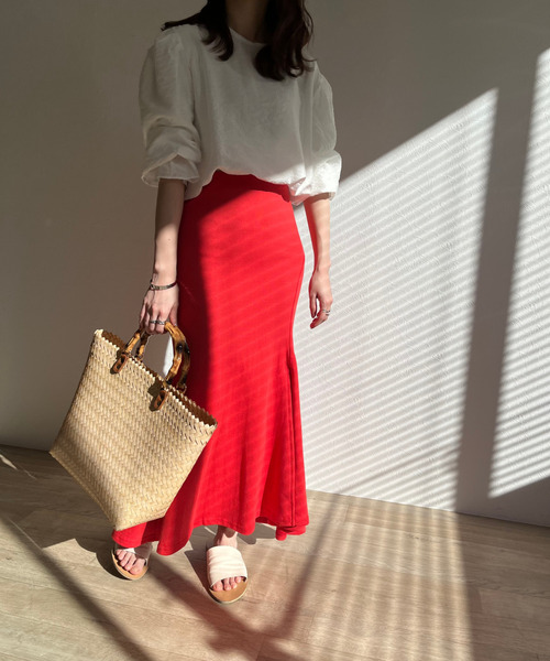 ISOOK(アイスー)の「Bamboo like basket bag / バンブーライクバスケットバッグ(かごバッグ・レディース・ベージュ/ブラウン・FREE)」の19枚目の写真