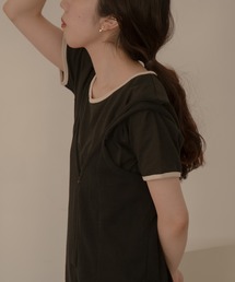 lawgy | bicolor linen tops(Tシャツ/カットソー)