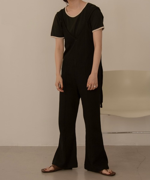 lawgy（ラウジー）の「bicolor linen tops（Tシャツ/カットソー・レディース・アイボリー/ブラック/ブラウン・FREE）」の13枚目の写真