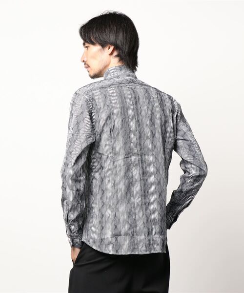 HIDEAWAYS NICOLE（ハイダウェイニコル）の「タックジャカードシャツ（シャツ/ブラウス・メンズ・マルチ/ブラック系/ネイビー×ホワイト/ホワイト×ネイビー・LARGE/X-LARGE/MEDIUM）」の6枚目の写真