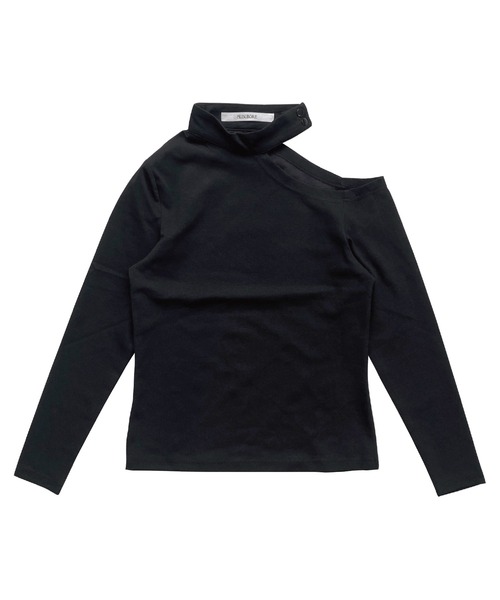 musubore（ムスボレ）の「ショルダーカットチョーカートップス（Tシャツ/カットソー・レディース・ブラック・FREE）」の21枚目の写真