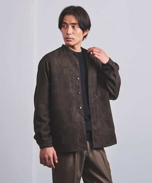 UNITED ARROWS(ユナイテッドアローズ)の「<UNITED ARROWS> フェイクスエード バンドカラー†(シャツ/ブラウス・メンズ・ダークブラウン/ベージュ・S/M/L/XL)」の15枚目の写真