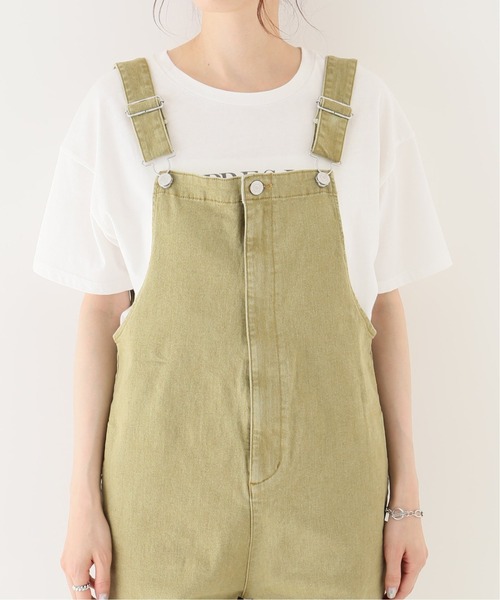 Simplicite（サンプリシテ）の「ワークデニムサロペット◆（サロペット/オーバーオール・レディース・ブラック/ベージュ・FREE）」の14枚目の写真