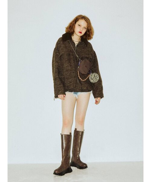 jouetie（ジュエティ）の「ボアカラールーズブルゾン（ブルゾン・レディース・アイボリー/ブラック/ピンク/ブラウン・MEDIUM）」の18枚目の写真