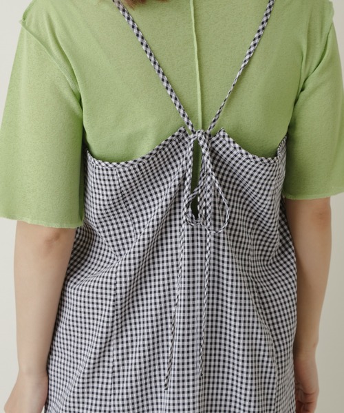 Kastane（カスタネ）の「wovenギンガムマーメイドワンピース（ワンピース・レディース・ブラック/オレンジ・FREE）」の10枚目の写真