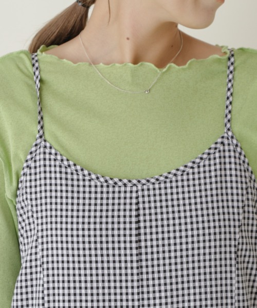 Kastane（カスタネ）の「wovenギンガムマーメイドワンピース（ワンピース・レディース・ブラック/オレンジ・FREE）」の17枚目の写真