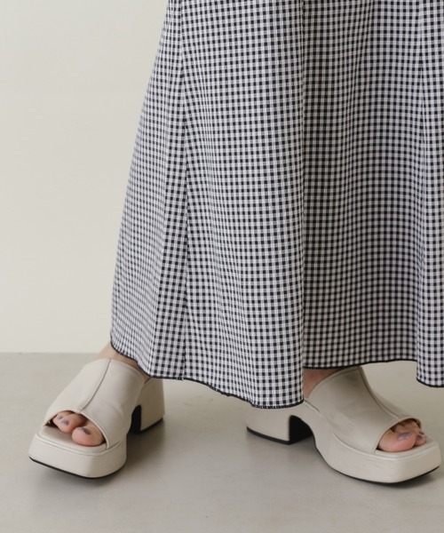 Kastane（カスタネ）の「wovenギンガムマーメイドワンピース（ワンピース・レディース・ブラック/オレンジ・FREE）」の15枚目の写真