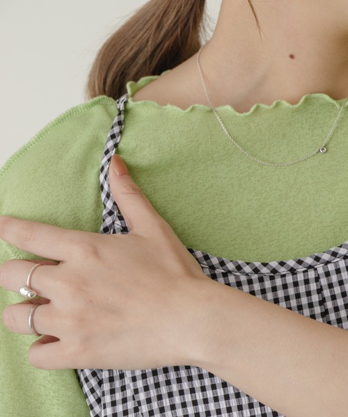 Kastane（カスタネ）の「wovenギンガムマーメイドワンピース（ワンピース・レディース・ブラック/オレンジ・FREE）」の8枚目の写真