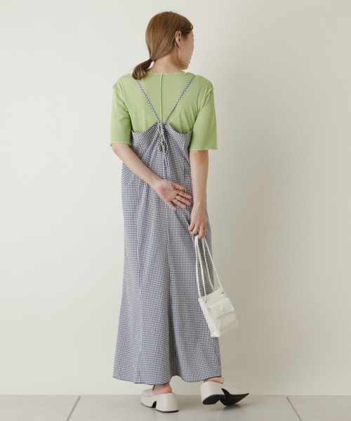 Kastane（カスタネ）の「wovenギンガムマーメイドワンピース（ワンピース・レディース・ブラック/オレンジ・FREE）」の14枚目の写真