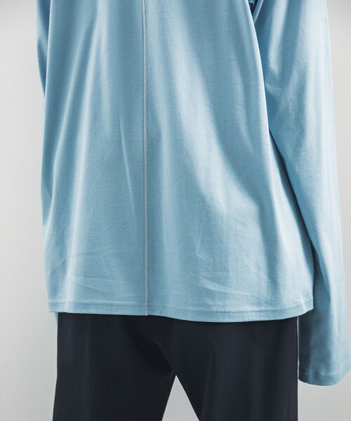 LiNoH（リノー）の「エンブロイダリータートルネックカットソー/EMBROIDERY TURTLE NECK L/S TEE（Tシャツ/カットソー・メンズ・グレイッシュベージュ/ブルー/ミント/ピンク・1/2）」の20枚目の写真