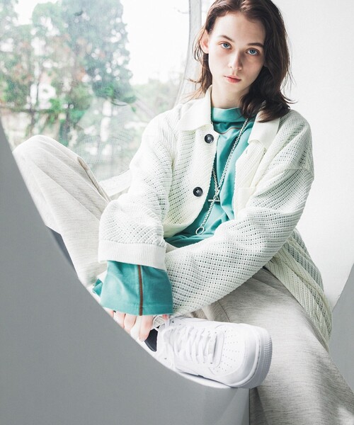 LiNoH（リノー）の「エンブロイダリータートルネックカットソー/EMBROIDERY TURTLE NECK L/S TEE（Tシャツ/カットソー・メンズ・グレイッシュベージュ/ブルー/ミント/ピンク・1/2）」の6枚目の写真