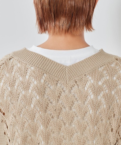 cepo（セポ）の「スカシアミベスト＋ノースリーブ　アンサンブル（ベスト・レディース・サックスブルー/モカ/ベージュ・M）」の18枚目の写真