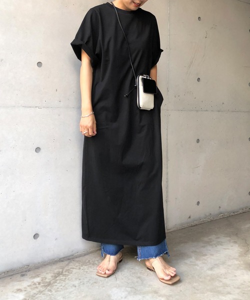 DouDou（ドゥドゥ）の「【WEB限定】半袖カットワンピース（ワンピース・レディース・ブラック/グレー/ベージュ・FREE）」の11枚目の写真