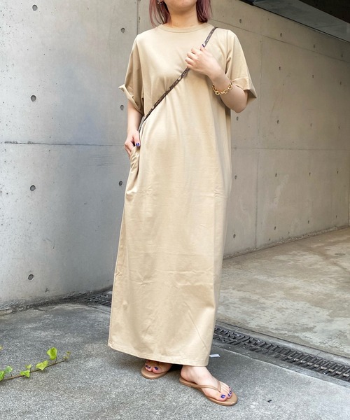 DouDou（ドゥドゥ）の「【WEB限定】半袖カットワンピース（ワンピース・レディース・ブラック/グレー/ベージュ・FREE）」の10枚目の写真