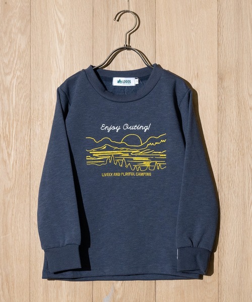 LOGOS(ロゴス)の「【30】〔LOGOS/ロゴス〕スラブ裏起毛 フロント刺繍 クルーネックスウェット(スウェット・キッズ・ブラウン/ダークグレー/ライトグリーン/グリーン系その他/グレー系その他/ブラウン系その他/グリーン/ネイビー系/ネイビー・160/140/150/130)」の9枚目の写真