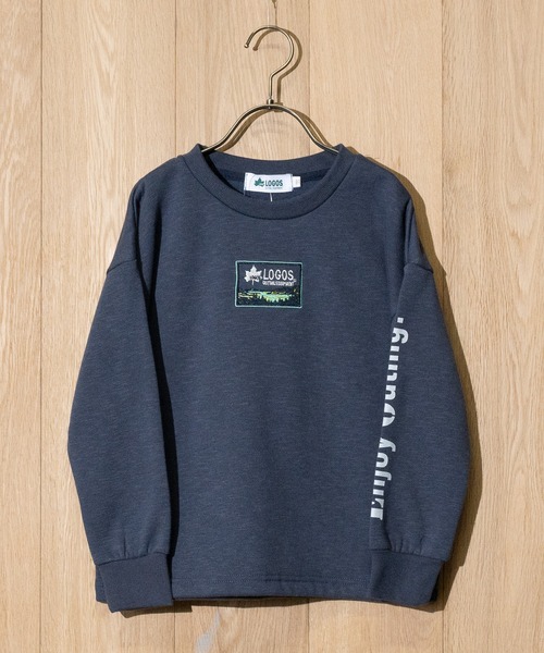 LOGOS(ロゴス)の「【30】〔LOGOS/ロゴス〕スラブ裏起毛 フロント刺繍 クルーネックスウェット(スウェット・キッズ・ブラウン/ダークグレー/ライトグリーン/グリーン系その他/グレー系その他/ブラウン系その他/グリーン/ネイビー系/ネイビー・160/140/150/130)」の8枚目の写真