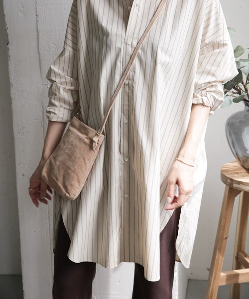 URBAN RESEARCH DOORS(アーバンリサーチドアーズ)の「コットンビッグシャツ(シャツ/ブラウス・レディース・ネイビー/ライトグレー/ストライプ・ONE)」の11枚目の写真