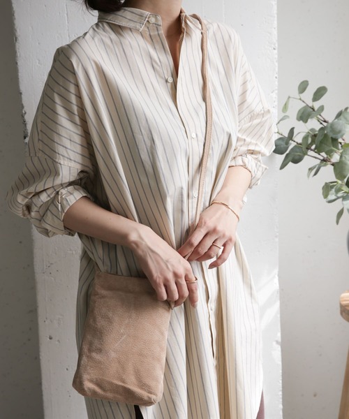 URBAN RESEARCH DOORS(アーバンリサーチドアーズ)の「コットンビッグシャツ(シャツ/ブラウス・レディース・ネイビー/ライトグレー/ストライプ・ONE)」の12枚目の写真