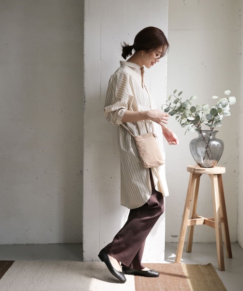 URBAN RESEARCH DOORS(アーバンリサーチドアーズ)の「コットンビッグシャツ(シャツ/ブラウス・レディース・ネイビー/ライトグレー/ストライプ・ONE)」の16枚目の写真