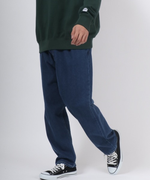Lee(リー)の「Lee(リー)デニムワイドテーパードパンツ/ウエストイージーパンツ(デニムパンツ・メンズ・ブラック/インディゴブルー/アイボリー/ライトインディゴブルー/ワンウォッシュ・S/M/L/XL)」の9枚目の写真