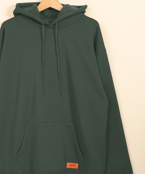 UNIVERSAL OVERALL(ユニバーサルオーバーオール)の「【UNIVERSAL OVERALL】T/C SWEAT HOODIE / 裏起毛プルオーバーパーカー(パーカー・メンズ・ベージュ系その他/ホワイト/オレンジ系/オフホワイト/ブラック/グリーン系・SMALL/MEDIUM/LARGE)」の5枚目の写真