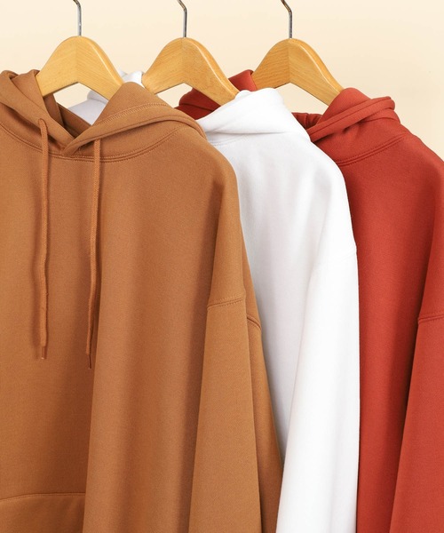 UNIVERSAL OVERALL(ユニバーサルオーバーオール)の「【UNIVERSAL OVERALL】T/C SWEAT HOODIE / 裏起毛プルオーバーパーカー(パーカー・メンズ・ベージュ系その他/ホワイト/オレンジ系/オフホワイト/ブラック/グリーン系・SMALL/MEDIUM/LARGE)」の13枚目の写真