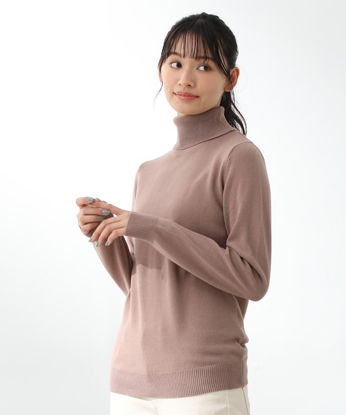 Honeys（ハニーズ）の「あったかタートルネック（ニット/セーター・レディース・ブラック/ブルー/モカ/ホワイト系その他/グレー系その他/ブラウン系その他/アイボリー・LL/S/M/L）」の5枚目の写真