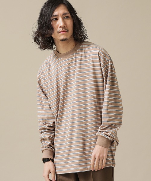 セール Sportswear クルーネックレトロボーダーロンt 長袖 Tシャツ カットソー Nano Universe ナノユニバース のファッション通販 Zozotown