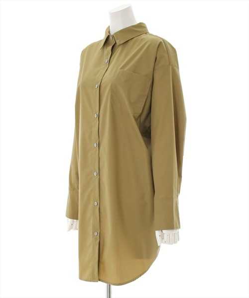 clear（クリア）の「バックギャザーオーバーサイズシャツ（シャツ/ブラウス・レディース・ブラック/オフホワイト/カーキ・F）」の12枚目の写真