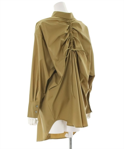 clear（クリア）の「バックギャザーオーバーサイズシャツ（シャツ/ブラウス・レディース・ブラック/オフホワイト/カーキ・F）」の18枚目の写真