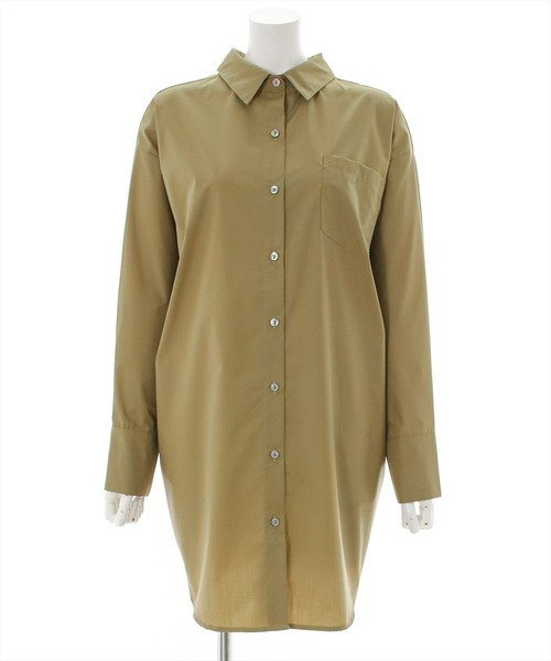 clear（クリア）の「バックギャザーオーバーサイズシャツ（シャツ/ブラウス・レディース・ブラック/オフホワイト/カーキ・F）」の13枚目の写真