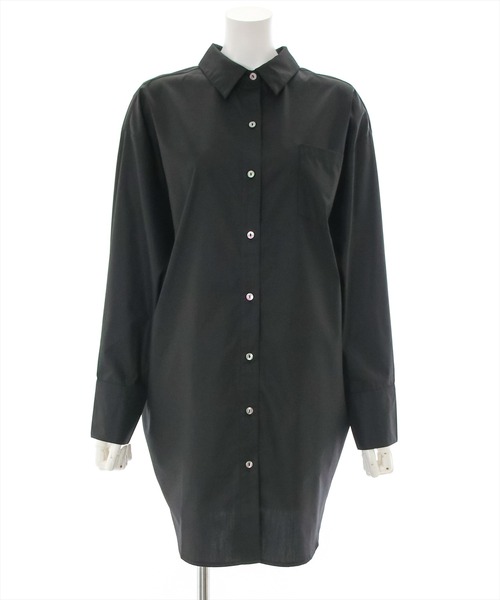 clear（クリア）の「バックギャザーオーバーサイズシャツ（シャツ/ブラウス・レディース・ブラック/オフホワイト/カーキ・F）」の16枚目の写真