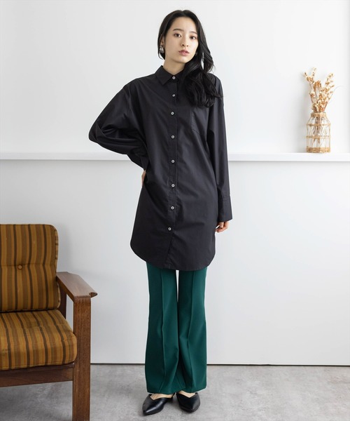 clear（クリア）の「バックギャザーオーバーサイズシャツ（シャツ/ブラウス・レディース・ブラック/オフホワイト/カーキ・F）」の19枚目の写真