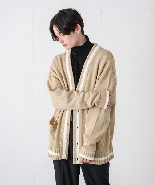 EDEL（エーデル）の「EDEL - ニットカーディガン（カーディガン/ボレロ・メンズ・ベージュ・SMALL/MEDIUM/LARGE）」の2枚目の写真
