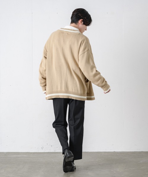 EDEL（エーデル）の「EDEL - ニットカーディガン（カーディガン/ボレロ・メンズ・ベージュ・SMALL/MEDIUM/LARGE）」の4枚目の写真