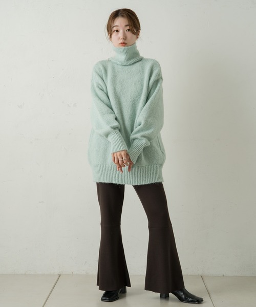 Kastane(カスタネ)の「リサイクルヤーン衿付きニットカーディガン(カーディガン/ボレロ・レディース・オフホワイト/ミント/オレンジ・FREE)」の12枚目の写真