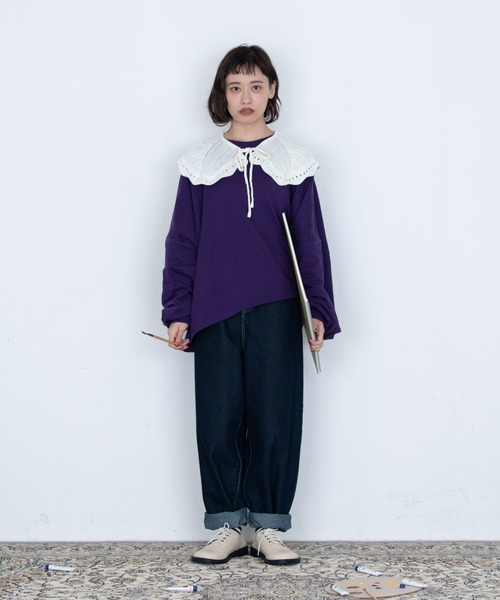 MERLOT(メルロー)の「ニット付け襟(付け襟・レディース・ホワイト/ブラック・FREE)」の17枚目の写真