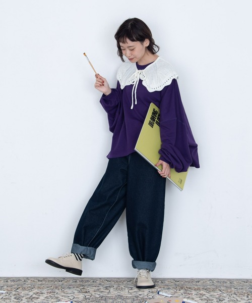 MERLOT(メルロー)の「ニット付け襟(付け襟・レディース・ホワイト/ブラック・FREE)」の20枚目の写真