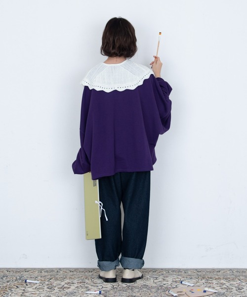 MERLOT(メルロー)の「ニット付け襟(付け襟・レディース・ホワイト/ブラック・FREE)」の14枚目の写真