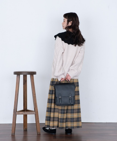 MERLOT(メルロー)の「ニット付け襟(付け襟・レディース・ホワイト/ブラック・FREE)」の7枚目の写真