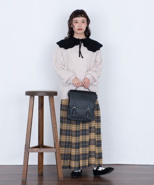 MERLOT(メルロー)の「ニット付け襟(付け襟・レディース・ホワイト/ブラック・FREE)」の16枚目の写真