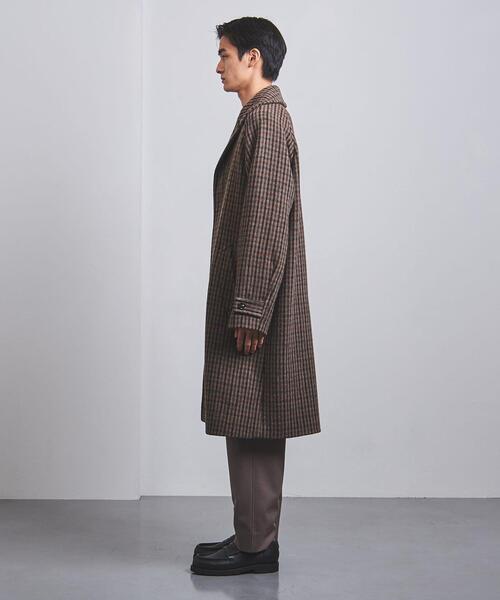 Camoshita（カモシタ）の「＜Camoshita（カモシタ）＞ チェック シングル バルカラー コート（その他アウター・メンズ・モカ・50/46/44/48）」の3枚目の写真