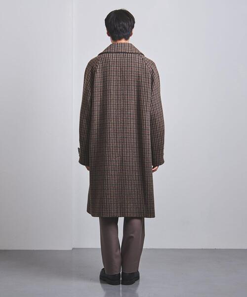Camoshita（カモシタ）の「＜Camoshita（カモシタ）＞ チェック シングル バルカラー コート（その他アウター・メンズ・モカ・50/46/44/48）」の4枚目の写真