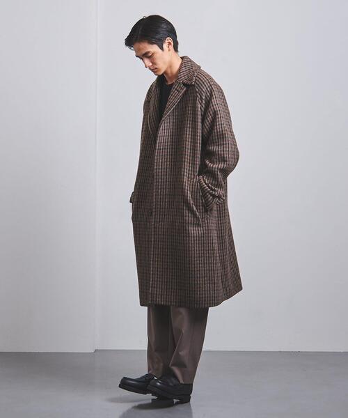 Camoshita（カモシタ）の「＜Camoshita（カモシタ）＞ チェック シングル バルカラー コート（その他アウター・メンズ・モカ・50/46/44/48）」の11枚目の写真
