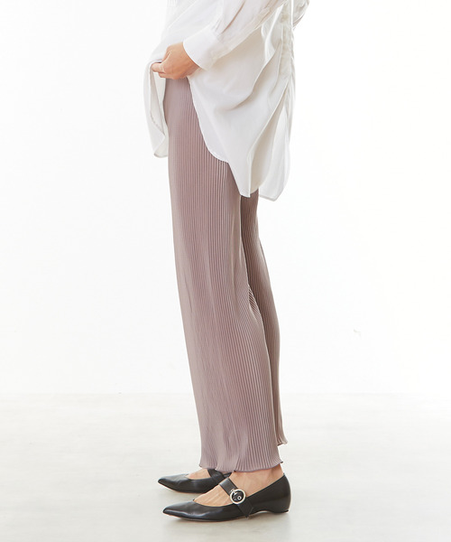 alcali（アルカリ）の「ランダムプリーツパンツ（その他パンツ・レディース・チャコールグレー/ラベンダー・FREE）」の9枚目の写真