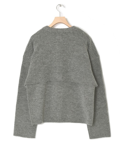 w closet（ダブルクローゼット）の「7Gリブカーデ×5G天竺インナーSET（カーディガン/ボレロ・レディース・オフホワイト/オレンジ/グリーン/グレー系4・FREE）」の5枚目の写真