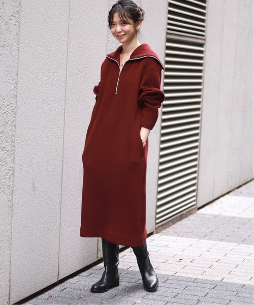 SLOBE IENA（スローブイエナ）の「【J.C.M /ジェイシーエム】ニットソーワンピース◆（ワンピース・レディース・グレー/ボルドー・FREE）」の12枚目の写真